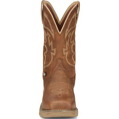 Justin Work Stampede Rush Men's Internal Met Steel Toe Electrical Hazard Waterproof Pull-on Western Work Boot, , large