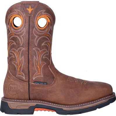Dan Post Storms Eye Men's 11-inch Composite Toe Electrical Hazard Waterproof Western Work Pull-On Boot, , large