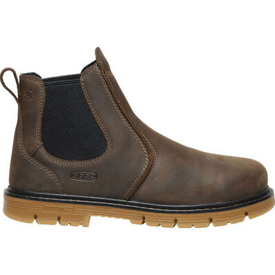 KEEN Utility San Jose 90 Men's 6 inch Aluminum Toe Electrical Hazard Waterproof Chelsea Pull-On Work Boot, , large