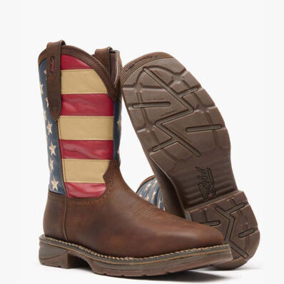 Bota vaquera de bandera con punta de acero Rebel de Durango, , large