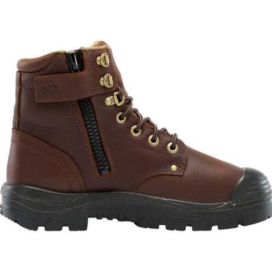 Steel Blue Argyle Zip Bump Steel Toe Internal Metatarsal Puncture-Resisting Zipper Work Boot, , large