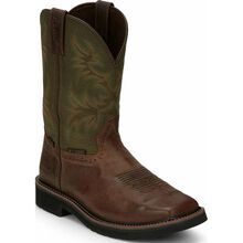 Justin Original Workboots Stampede Men's Internal Metatarsal Steel Toe Waterproof Western Work Boot