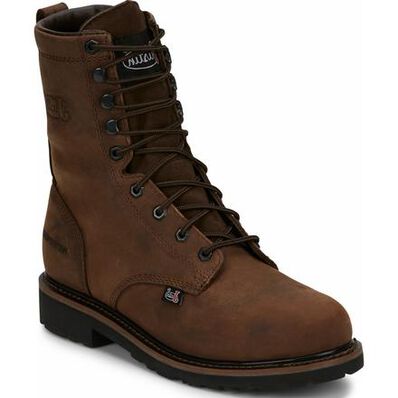 Justin Work Men's Steel Toe Waterproof Lace-Up Work Boot, , large