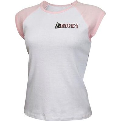 Camiseta de manga corta color rosa para mujer Rocky., , large