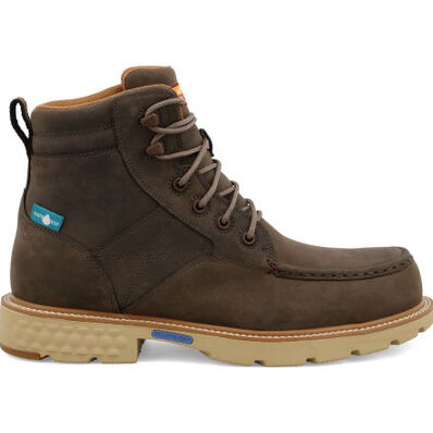 Twisted X Men's 6-Inch Moc Nano Toe Electrical Hazard Waterproof Leather Work Boot, , large