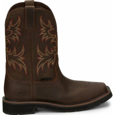 Justin Work Stampede Men's Steel Toe Western Work Boot, , large