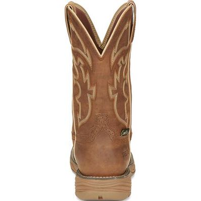 Justin Work Stampede Rush Men's Internal Met Steel Toe Electrical Hazard Waterproof Pull-on Western Work Boot, , large