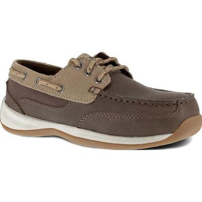 Rockport Works Sailing Club Women's Steel Toe Static Dissipative Boat Shoe, , large