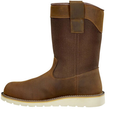 Carhartt Men's Wedge Men's 10-inch Steel Toe Electrical Hazard Waterproof Pull-On Work Boot, , large