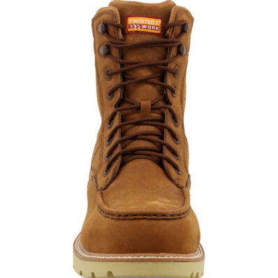 Twisted X Men's 8-Inch Moc Nano Toe Electrical Hazard Waterproof Leather Work Boot, , large