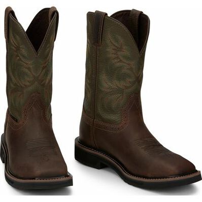 Justin Work Men's Steel Toe Electrical Hazard Pull-On Western Work Boot, , large