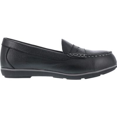 Rockport Works Top Shore Women's Steel Toe Static-Dissipative Penny Loafer, , large