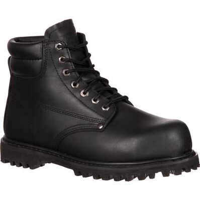 Encadenar Discrepancia Pornografía 6" Black Steel Toe Work Boots, Lehigh Safety Shoes #5236