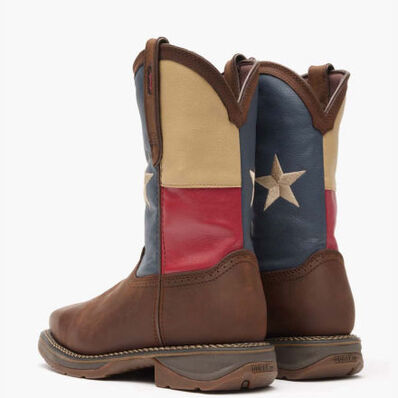 Bota vaquera de bandera de Texas con punta de acero Rebel by Durango, , large