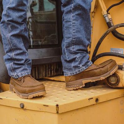 Twisted X CellStretch Men's 4-Inch Moc Composite Toe Electrical Hazard Work Boot, , large
