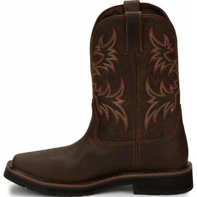 Justin Work Stampede Men's Steel Toe Western Work Boot, , large