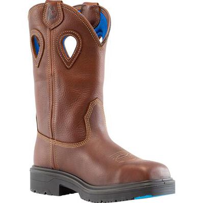 Steel Blue - Blue Heeler Men's Steel Toe Electrical Hazard Waterproof Pull-On Western Work Boot, , large