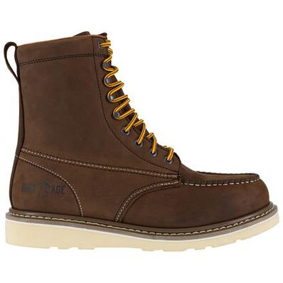 Iron Age Reinforcer Men's 8-Inch Steel Moc Toe Electrical Hazard Leather Work Boot, , large
