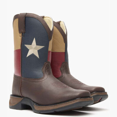 Bota vaquera para niños con bandera Lil' Durango Texas, , large