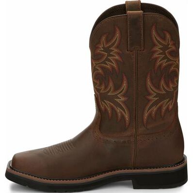 Justin Work Stampede Men's Steel Toe Waterproof Western Work Boot, , large