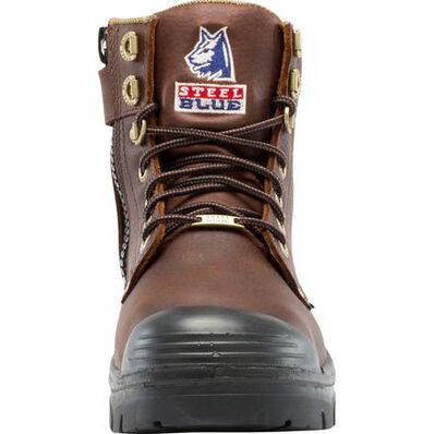 Steel Blue Argyle Zip Bump Steel Toe Internal Metatarsal Puncture-Resisting Zipper Work Boot, , large