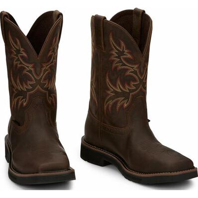 Justin Work Stampede Men's Steel Toe Western Work Boot, , large