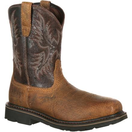 steel toe square boots