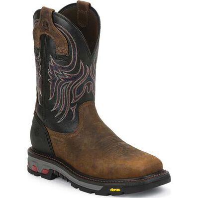Justin Work Commander-X5™ Tanker Steel Toe Pull-On Work Boot, , large