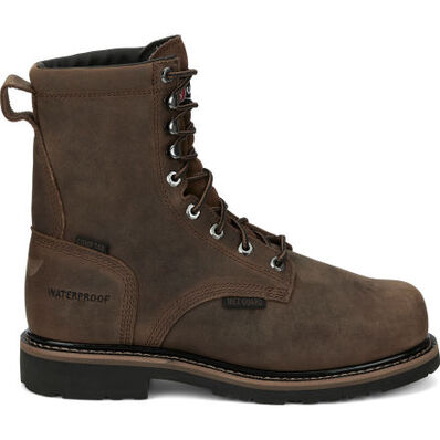 Justin Work Pulley Men's 8-inch Internal Met Composite Toe Waterproof Work Boot, , large