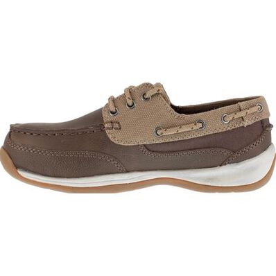 Rockport Works Sailing Club Women's Steel Toe Static Dissipative Boat Shoe, , large