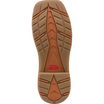 Justin Work Stampede Rush Men's Steel Toe Electrical Hazard Waterproof Pull-on Western Work Boot, , large