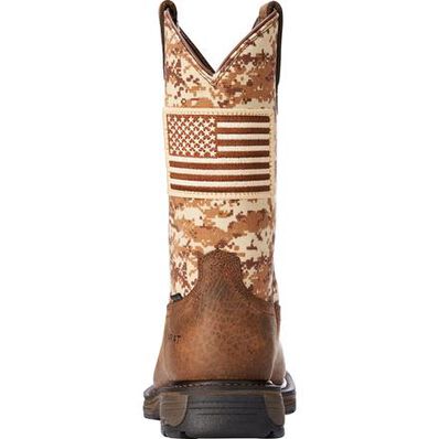 Ariat WorkHog Patriot Men's 11 inch Steel Toe Electrical Hazard Western Work Boot, , large