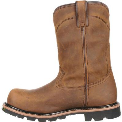 Bota con protección del metatarso sin cordones de punta de material compuesto de trabajo Justin, , large