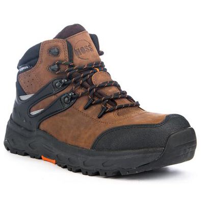 HOSS Stomp Men's 6 inch Aluminum Toe Electrical Hazard Waterproof Leather Work Hiker, , large