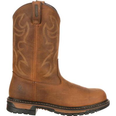 Botas vaqueras Rocky Original Ride Branson impermeables con punta de acero, , large