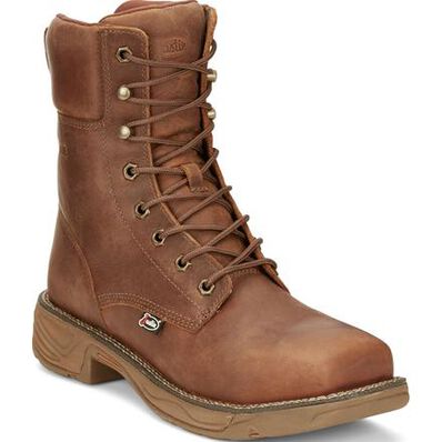 Justin Work Stampede Rush Corbett Men's 8-Inch Nano Composite Electrical Hazard Waterproof Work Boot, , large