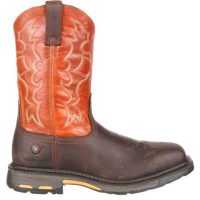 Bota vaquera con punta de acero cuadrada ancha de Ariat WorkHog, , large