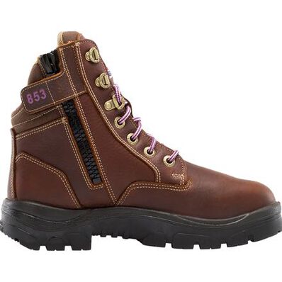 Steel Blue Southern Cross Zip Women's Steel Toe Internal Metatarsal Puncture-Resisting Work Boot, , large