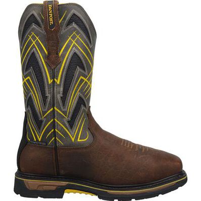 Dan Post Cyclone Men's 12-inch Internal Metatarsal Composite Toe Electrical Hazard Waterproof Western Work Boot, , large