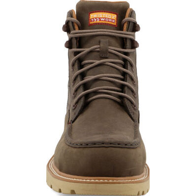 Twisted X Men's 6-Inch Moc Nano Toe Electrical Hazard Waterproof Leather Work Boot, , large