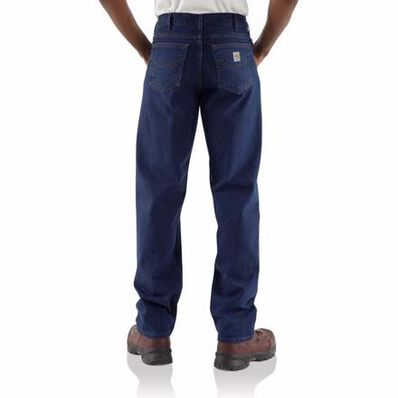Jean de pierna recta de talle suelto resistente a las llamas de tela vaquera Carhartt, , large