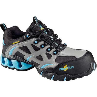 Zapato de trabajo atlético Nautilus LoCut para mujeres con punta de material compuesto impermeable, , large