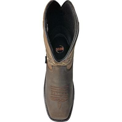 HOSS Showdown Men's 11-inch Composite Toe Puncture- Resisting Waterproof Western Work Boot, , large