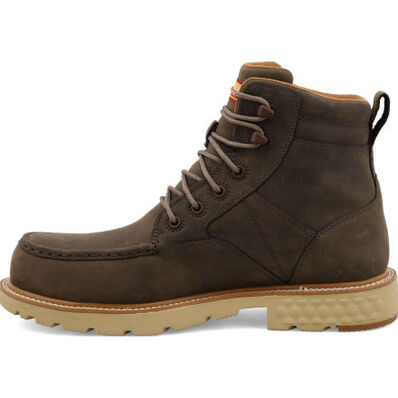 Twisted X Men's 6-Inch Moc Nano Toe Electrical Hazard Waterproof Leather Work Boot, , large
