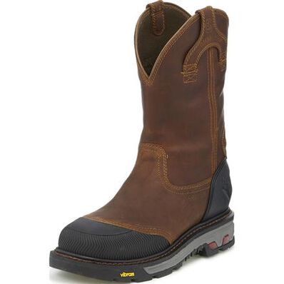 Justin Original Workboots Warhawk Men's 11 inch Composite Toe Electrical Hazard Waterproof Pull-on Work Boot, , large