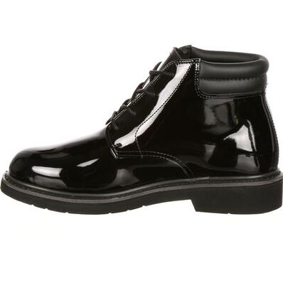 Vestido Rocky de cuero con cordones Chukka de alto brillo, , large