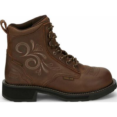 Justin Work Women's Steel Toe Waterproof Work Boot, , large