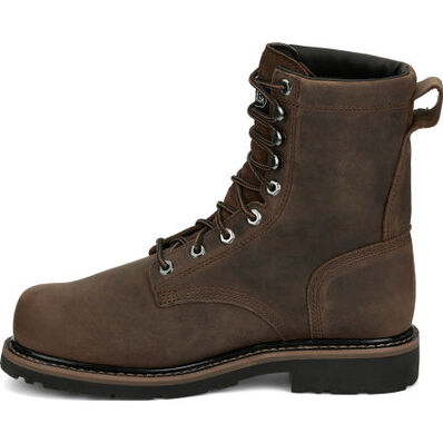 Justin Work Pulley Men's 8-inch Internal Met Composite Toe Waterproof Work Boot, , large