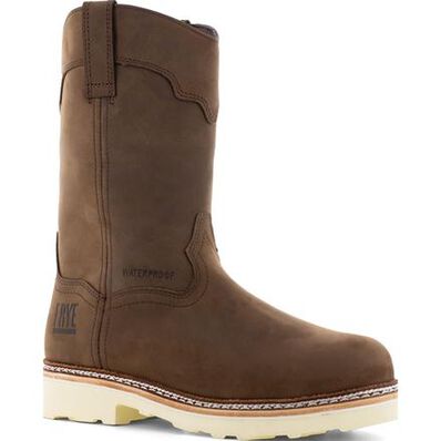 Frye Supply Men's 10-inch Steel Toe Electrical Hazard Waterproof Pull-On Work Boot, , large