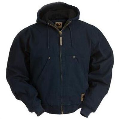 Chaqueta con capucha lavada con forro de vellón original color negro medianoche Berne, , large